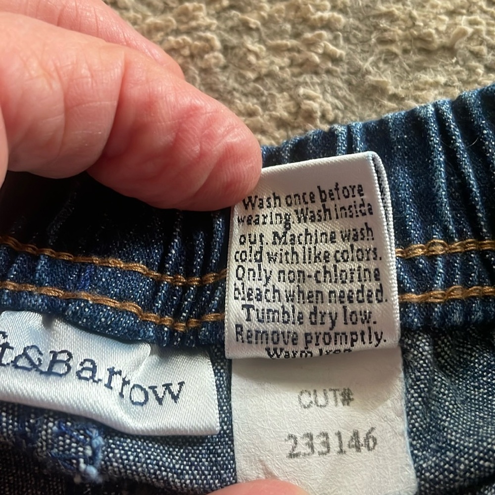 Ladies Croft & Barrow relaxed fit stretch Blue Denim pull on Jeans Sz 3X Short - Picture 8 of 8